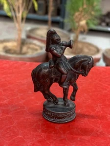 18th Century Antique Old Indian Handcrafted Bronze Statue Horse And Rider - Picture 1 of 11