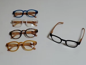 Round Frame Wood Sided Reading Glasses +1.00 - Picture 1 of 6