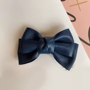 New PU Leather Women Duckbill Clips Girls Bow Hairpin Hair Headwear Spring Clips - Picture 1 of 24