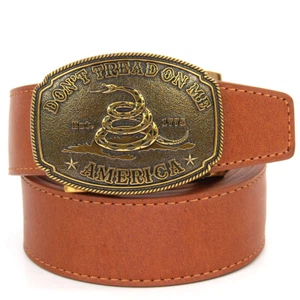 Cintura uomo western cowboy in pelle con fibbia automatica cinture casual personalità - Foto 1 di 4