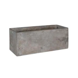 Round Rough Grey Rectangle 8.3" Cube Planter - Picture 1 of 5