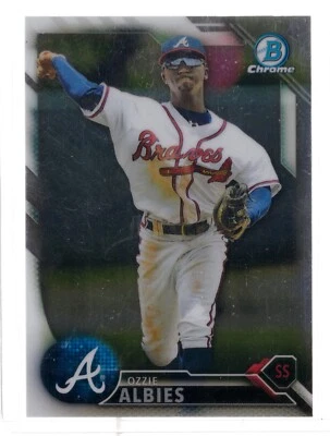 2016 Bowman Chrome Ozzie Albies Rc #BCP110 ATLANTA BRAVES PROSPECT - Image 1 of 2