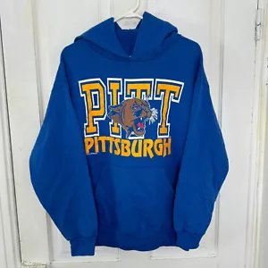 Vintage PITT Panthers University of Pittsburgh College Hoodie Sweatshirt Mens M - Picture 1 of 8