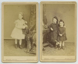 2 CDV Ghémar, Bruxelles. Enfants de Georges Napoléon Baude ambassadeur de France - Imagen 1 de 2