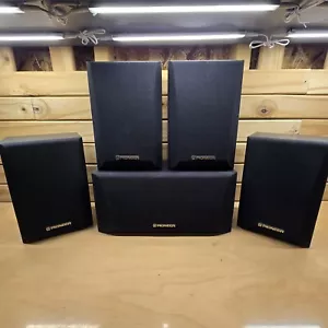 Pioneer HTP300 5 Speaker Surround Sound Bookshelf Center 2 Front 2 Rear WORKING - Picture 1 of 12