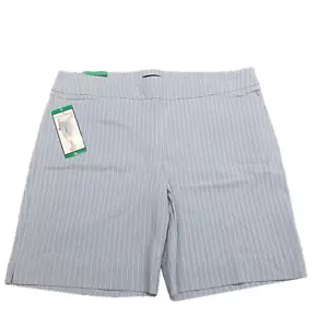 Hillary Radley Womens Pull On Stripe Printed Shorts Pockets X-Large Size Blue - Picture 1 of 9