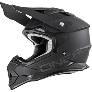 O'Neal 2 Series Motocross Helmet FLAT BLACK Off Road MX ONeal ACU Gold 2SRS - Picture 1 of 6