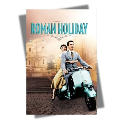 Pôster de feriado romano - Pôster decorativo de parede filme Audrey Hepburn T94 - Imagem 1 de 4