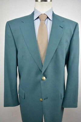 1995-2004 Jack Nicklaus Solid Green Wool Two Button Blazer Size: 44R - Image 1 of 4