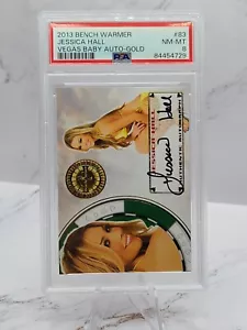 2013 JESSICA HALL 2013 BENCHWARMER VEGAS BABY BLACK INK GOLD AUTO AUTO PSA 8 - Picture 1 of 2