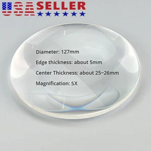 5X Magnifying Glass Enlarge Convex Lens Lamp Desk Table Magnifier Replacing Part - Picture 1 of 10
