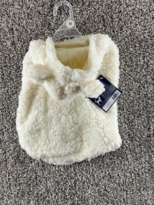 Sudadera con capucha Sherpa marfil talla M para perro con orejas camisa ropa de exterior para mascotas cálida Foto 1 de 4