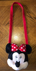 Minnie Mouse Head Plush Purse Girls Handbag Disney Authentic Shoulder Bag - Picture 1 of 4