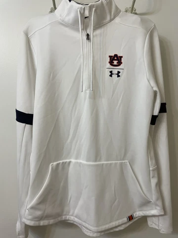 Auburn University Hoodie Jacket WAR EAGLE Women’s Medium Under Amour White Cover