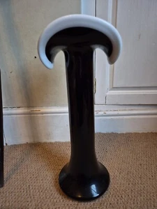 mcm Wazon Napoleon black glass vase 15" Jerzy Słuczan-Orkusz Tarnowiec Poland ? - Picture 1 of 6