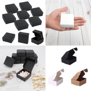 US 50 Pack Mini Kraft Jewelry Gift Packing Coin Candy Ornaments Favor Boxes - Picture 1 of 38