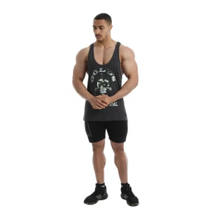 Golds Gym Camo Joe Printed Vest Tank Top charcoal marl Stringer Bodybuilding  - Bild 1 von 30