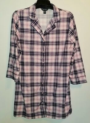 Vestido de noche Nautica para mujer M rosa a cuadros manga larga Foto 1 de 4