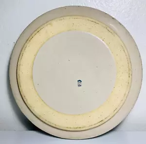 Large Stoneware Crock Lid Marked B with Inset Knob Antique Pottery 9 5/8" USA - Picture 1 of 9