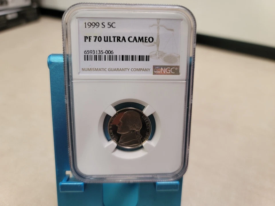 1999  NGC  S PF 70 ULTRA CAMEO  NICKEL 5C C1013 - Image 1 of 4