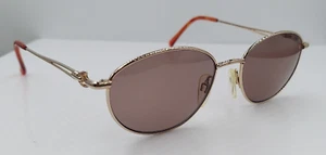 Vintage Seiko T356 Gold Oval Titanium Sunglasses Japan FRAMES ONLY - Picture 1 of 7
