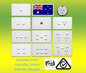 240V Double Power Point Socket Outlet GPO Wall Light Switch USB - Picture 1 of 50