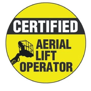 Certified Aerial Lift Operator Hard Hat Decal Hardhat Sticker Helmet Label H120 - Picture 1 of 1