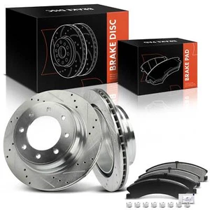 6x Rear Drilled Brake Rotor & Ceramic Pad for Nissan NV1500 NV2500 NV3500 12-21 - Picture 1 of 9
