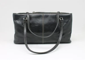 NORDSTROM Black Genuine Leather Handbag - Picture 1 of 8
