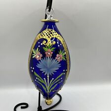 Hand Made Glass Bulb with Floral Motif Ornament