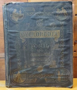 Collier’s Cyclopedia Of Social & Commercial Info HC, Vintage 1882, Multi Subject - Imagen 1 de 23
