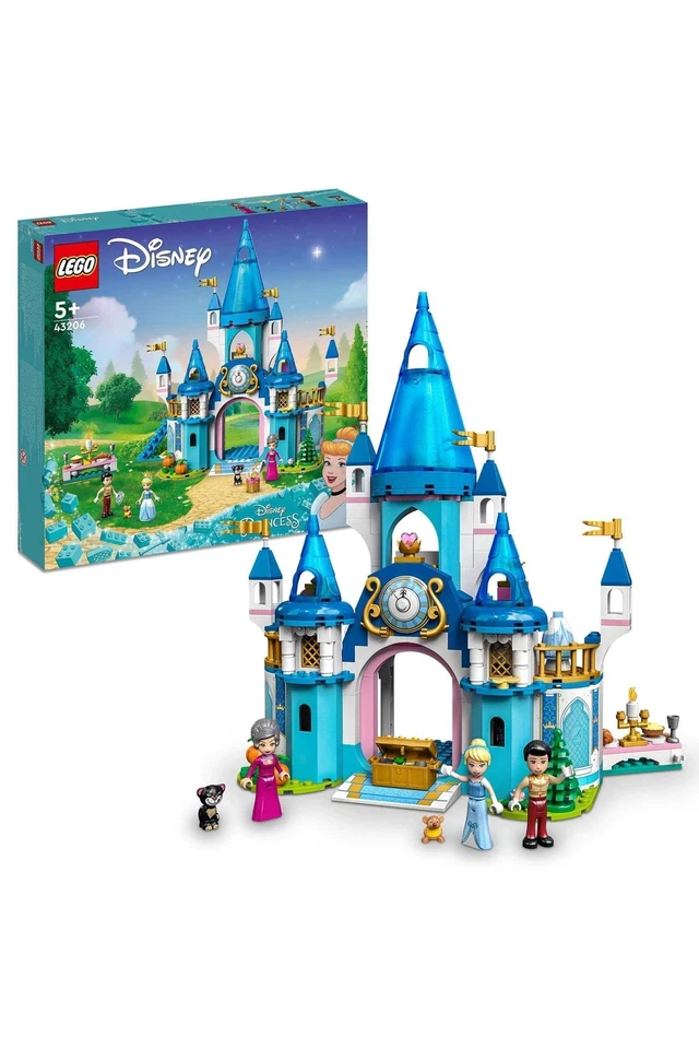 LEGO Disney Cenicienta y Príncipe Castillo Encantador 43206 Juego de Juguetes de Construcción (Retirarse Foto 1 de 1