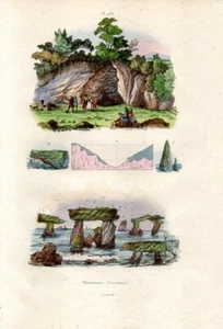 1834 GUERIN HC ENGRAVING #435 caves, fissurings, eluviations, ... - Picture 1 of 2