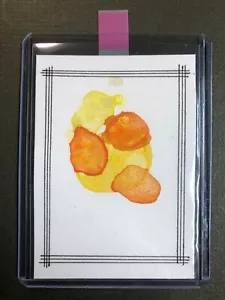 J.Bair Original ACEO Abstract Watercolor "ASP-003" (Abstract Stone Painting) - Picture 1 of 2