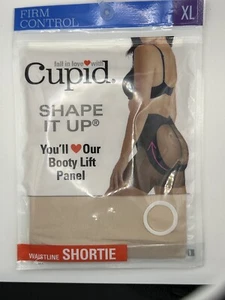 Cupid Firm Control Booty Lift Panel Waistline Shortie Beige Size XL New - Picture 1 of 6
