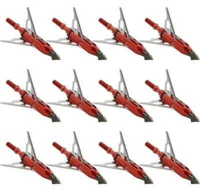 12pcs Rage 3 Fixed Blade Archery Broadheads 100 Grain Arrow Head Hunting Arrow