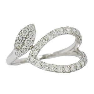 Anillo de diamantes de 0,83 quilates platino Pt950 EE. UU. 7,5 3,9 g - Imagen 1 de 9