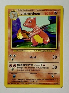 Charmeleon 24/102 (DMG) Uncommon Base Set Unlimited 1996 WOTC Pokémon Card - Picture 1 of 13