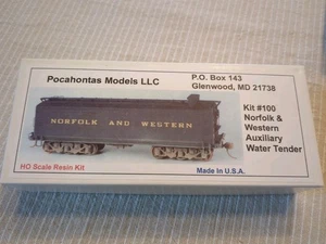 Pocahontas Models N & W Auxiliary Water Tender. Unbuilt HO Resin Kit. RARE! - Picture 1 of 2
