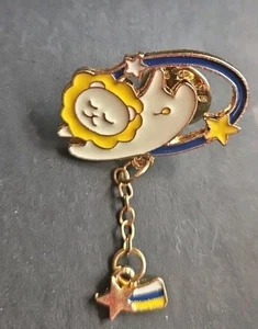 Cute Cat Hat Pin Jumping Over Star Stud New-fg3312 - Picture 1 of 4