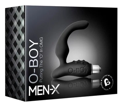 VIBRATORE O-BOY 7  NERO PROSTATA PERINEO STIMOLATORE UOMO SILICONE - Immagine 1 di 4