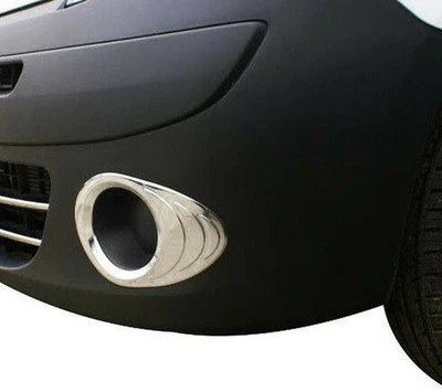 Chrome Fog Light Lamp Trim Covers Accents Set To Fit Renault Kangoo (2008-13) - Image 1 of 3