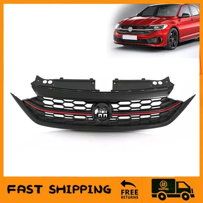Решетка переднего бампера для 2022 2023 2024 VW Volkswagen Jetta решетка с красной отделкой - Изображение 1 из 4