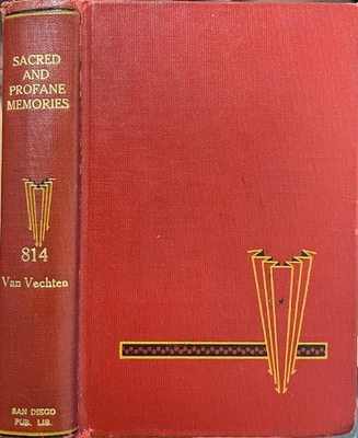 Carl Van Vechten / Sacred and Profane Memories /1st Numbered Ltd 1932 ex-lib - Image 1 of 4