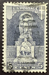 US 1926 Sc# 628 Used Stamp John Ericsson Memorial Statue - Picture 1 of 1