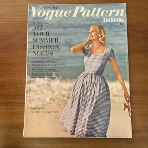 Vintage *Rare* VOGUE PATTERN BOOK / Magazine June - July 1960 Vol. 34 No. 3 - Picture 1 of 6
