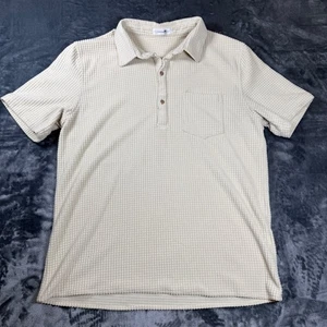 Poloshirt Herren Large Gelb Kurzarm Waffelstrick Leicht Freizeit - Bild 1 von 6