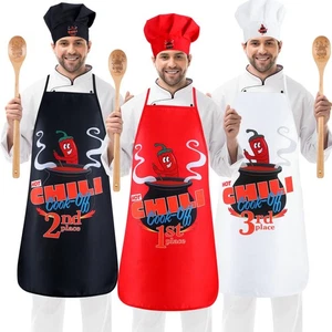 9 Stück 3 Sets Chili Cook Off Preise Set, 1. 2. 3. Schürzen, Verstellbar Koch H... - Bild 1 von 6