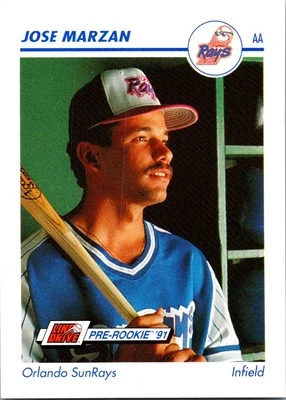 Jose Marzan 1991 Line Drive AA #486 Orlando Sun Rays - Image 1 of 2
