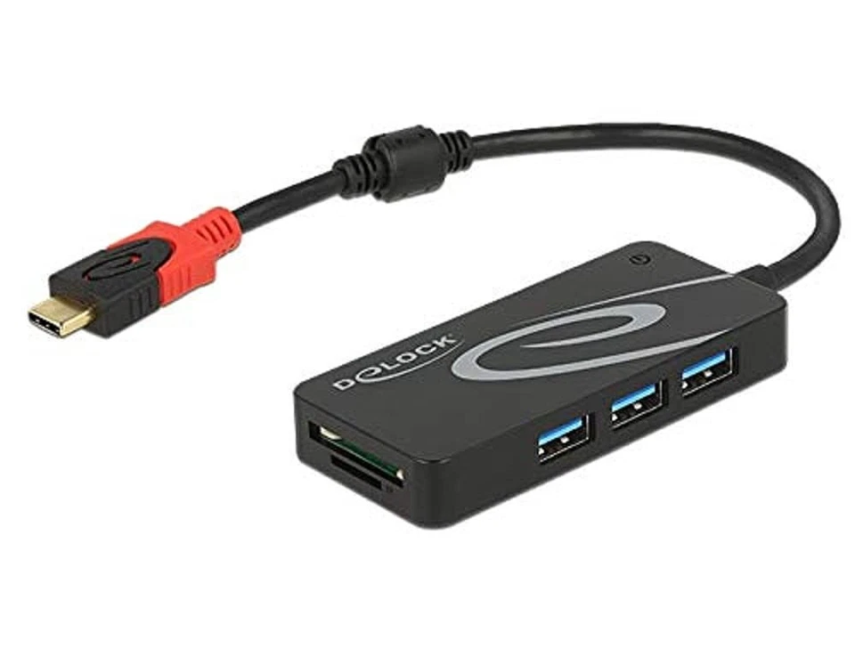 DELOCK HUB CONCENTRADOR USB 3.1 GEN 1 EXTERNO USB TYPE-Câ„¢ 3 X USB TIPO-A + LEC - Immagine 1 di 1